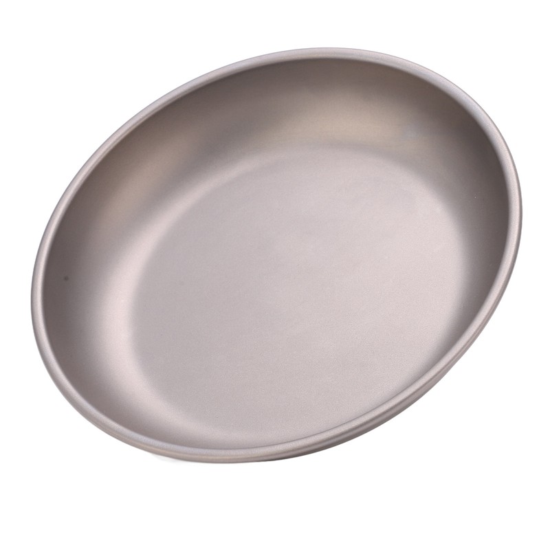 Pure Titanium Saucer Dishes Outdoor Tableware Camping Hiking Plates Cutlery