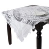 SARO LIFESTYLE 869 Crochet Tablecloths, 54-Inch, Square, White