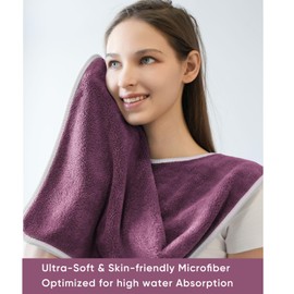 Wuwahold 3 Pack Adult Bibs, Microfiber Super Soft Eating Cloth for Adults, Disabled, Adjustable, Dining Clothing Protector