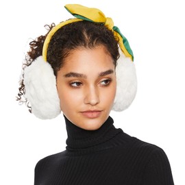 Surblue Winter Cute Earmuffs Faux Fur Warm Earmuffs Foldable Outdoor Ear Warmers For Women Girls, White