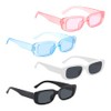 GlasFlength Women's Retro Rectangular Sunglasses for Men and Women, Colourful,