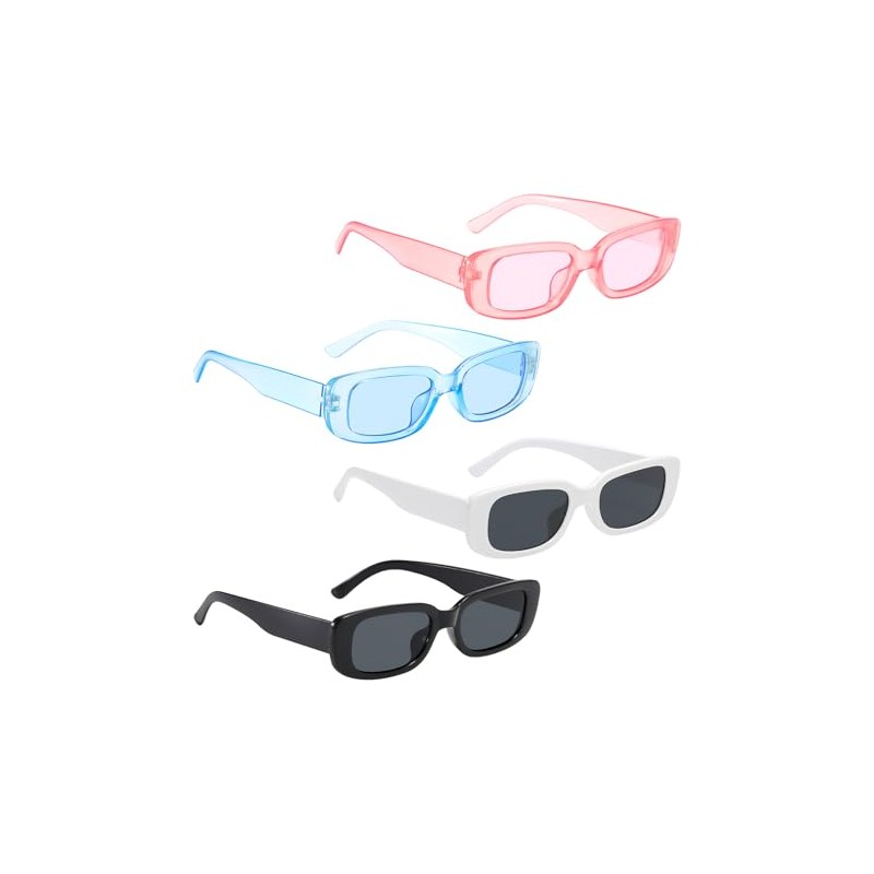 GlasFlength Women's Retro Rectangular Sunglasses for Men and Women, Colourful,