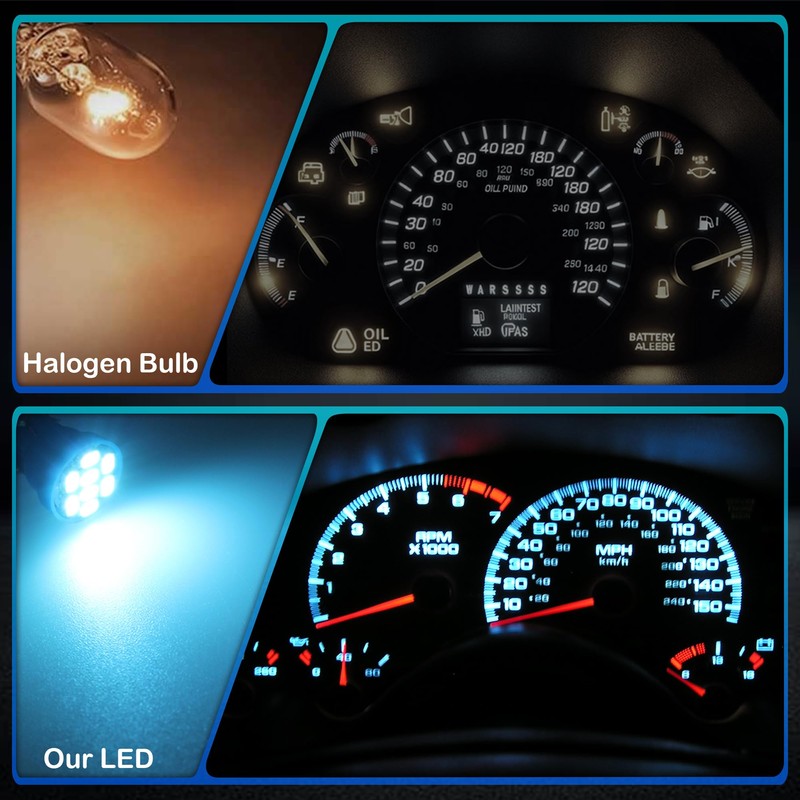 Atmufelp Light blue T10 194 168 LED Dashboard Instrument Panel