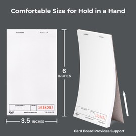 FMP Brands 100 Pack Guest Checks Pads, Server Notepad for Waitress, Memo Scratch Pad Server Waitress Waiter Book, Order Pads for Servers, Numbered Paper Notepads for Restaurant, Bar, Cafe, Diners