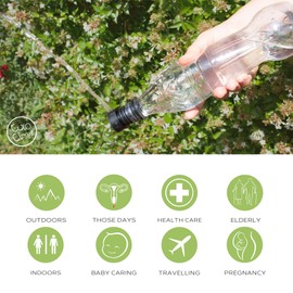 CuloClean 4pcs Portable Bidet for Toilet or Travel. Compatible with Every Bottle. Discreet, Ecological, Mini, Elderly, Sprayer, Bio, Personal, Handheld