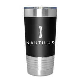 iPick Image for Lincoln Nautilus 20 oz Dual-Wall Insulated Stainless Steel with Black Silicone Sleeve Travel Tumbler
