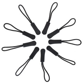 Zipper Pulls- Bskifnn 10pcs Black Nylon Cord Zipper Pulls Fits/Zipper Fixer with Non-slip Gripper