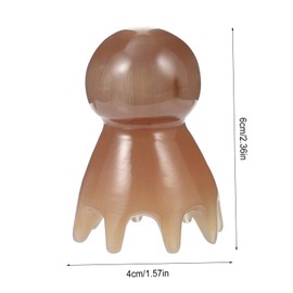 FRCOLOR 1Pc Natural Horn Massage Comb for Women Durable Meridian Scalp Stimulator Premium Quality Hair Care Tool for All Ages Easy to Carry and Store