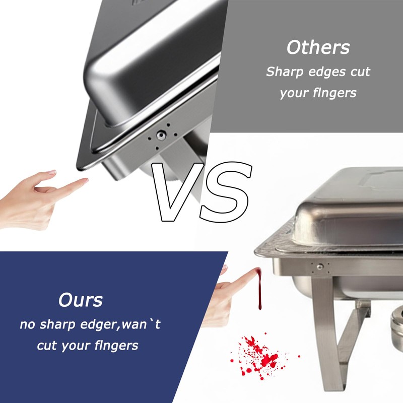 Chafing Dishes for Buffet, 9QT [Large Size and Sturdy] Heating