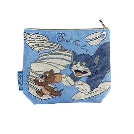 Marushin 4105040600 Pouch Tom and Jerry Catch Me Gobelin Weave Gift, Gift, Birthday, Makeup, Cosmetics, Accessory Case