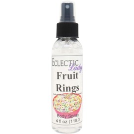 Eclectic Lady Fruit Rings Body Spray, Double Strength, 4 ounces, Body Mist for Women with Clean, Light & Gentle Fragrance, Cologne with Soft, Subtle Aroma For Daily Use