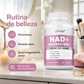 Nad Y Resveratrol 1500mg Suplemento 60 Cápsulas Adulto                                                                                                