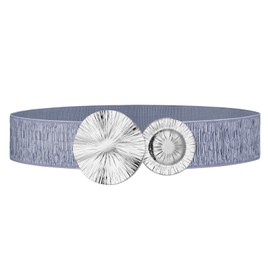 YooAi - Cinturones para mujer, cinturón elástico ancho, cinturón elástico a la moda, para mujer, vestidos, Azul, S: Fit Waist 26"-29"