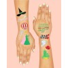 Unbranded Wicked Musical Wizard of Oz Temporary Tattoos Witch Glinda