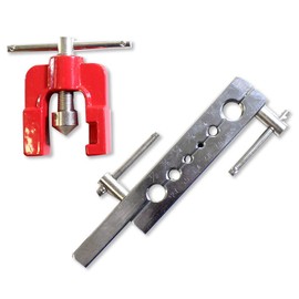 WEDGE ARTESIA TOOL 2 Piece Flaring Tool Kit | Heavy-Duty Metal | Diameters 3/16" (4.8mm) - 5/8" (15.9mm) | Perfect for Brake Lines, Plumbing, HVAC | Professional Craftsmanship & Multifunctional Use