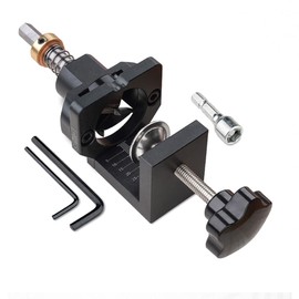 CENPEK 35mm Concealed Hinge Drill Jig Pocket Hole Puncher Guide with Clamp Drill Bit Dowel Jig Woodworking Drill Kit for Door Installation Household Punch
