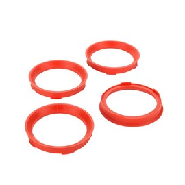 LST 4 x Centre Rings Orange for Alloy Wheels Wheel Hub Diameter 57.1 mm - Diameter 67.0 mm