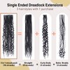 Hippie and Boho Wavy Dreadlock Extensions Sets,3 in 1 Mixed
