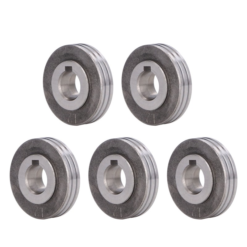 5Pcs Welder Wire Feed Roller 1.2‑1.2mm Groove Feeding Guide Wheel