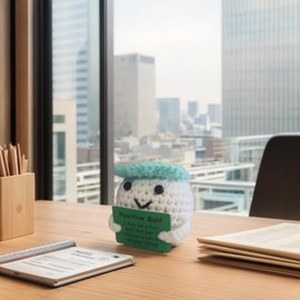 ATGKPU Golf Gifts,Funny Positive Golf Ball Crochet Gag Gift,Emotional Support Presents for Golfers, Dads, Men, Women, Friends, and Coworkers