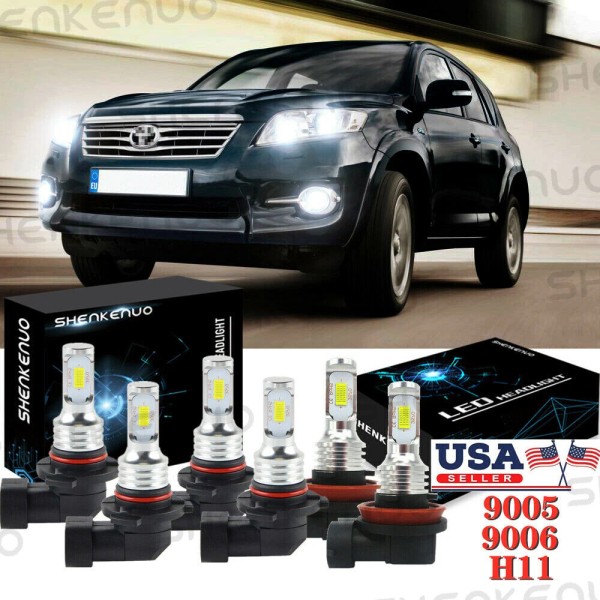SHENKENUO For Toyota RAV4 2013-2015 LED Front Headlight High Low