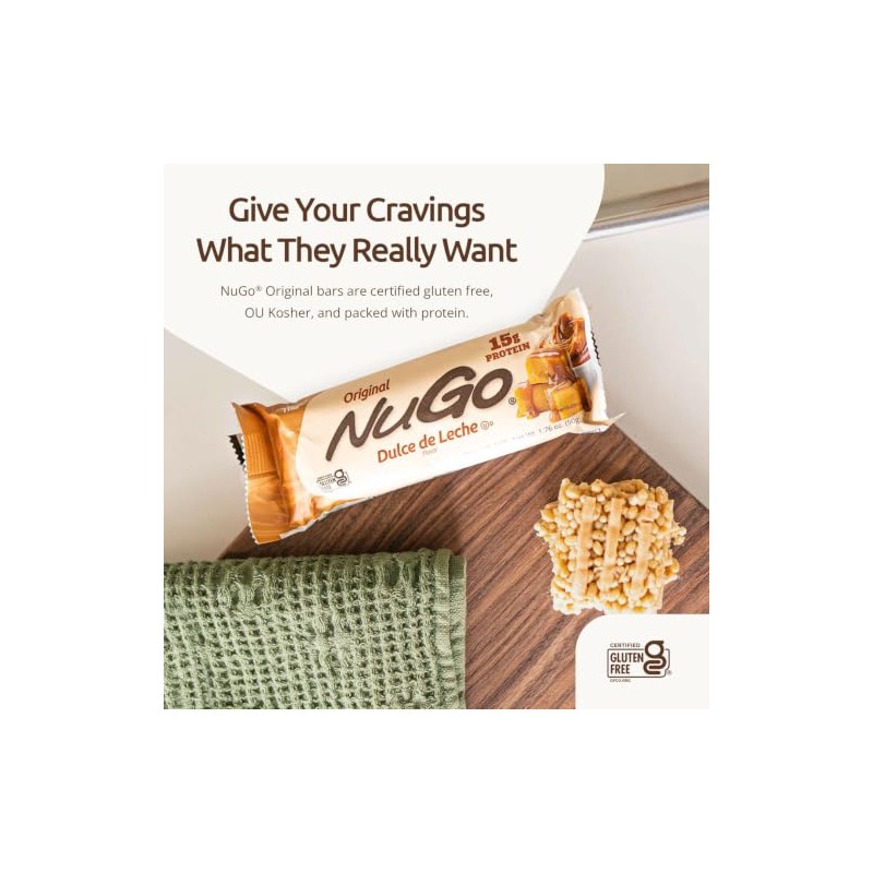 NuGo Protein Bar, Coffee, 1.76-Ounce Bars (Pack of 15)