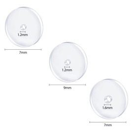WillTen Pack of 30 Mixed Size Anti Game Piercing Disc, Keloid Disc for Piercing Bump Clear Disc Pads to Stabilise Earrings Stopper Earlobe Support Patches 7 mm 9 mm, Plastic