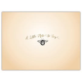 HighStreet Crown Point Graphics Bee Just A Note 15 Boxed Blank Inside Greeting Cards - Bee Cards for All Occasions - Premium Paper Note Cards
