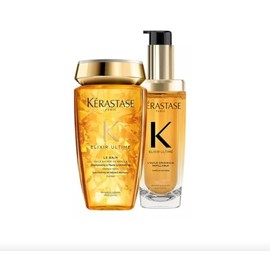 KÉRASTASE Elixir Ultime Kit para Cabello Opaco o Sin Brillo  Shampoo Le Bain 250 ml  Aceite LHuile Originale 75 ml  Tratamiento Restaurador, Brillo...