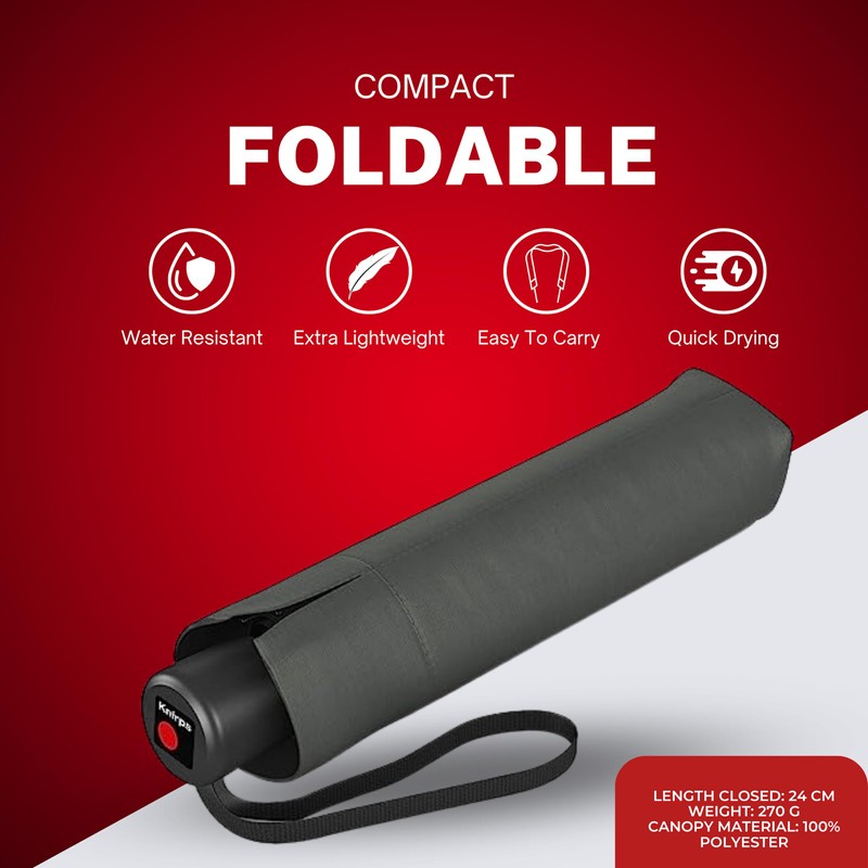 Knirps Umbrella A.050 medium manual, dark grey, Compact