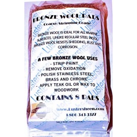 Lustersheen 8 Pad Pack Bronze Wool Grade Coarse
