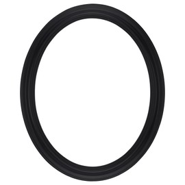 Stein Design Oval Frames - Hand-Finished Open-Back Oval Frames for Canvas, Does not Include Glass or Backing - [Black - 16"x20"]