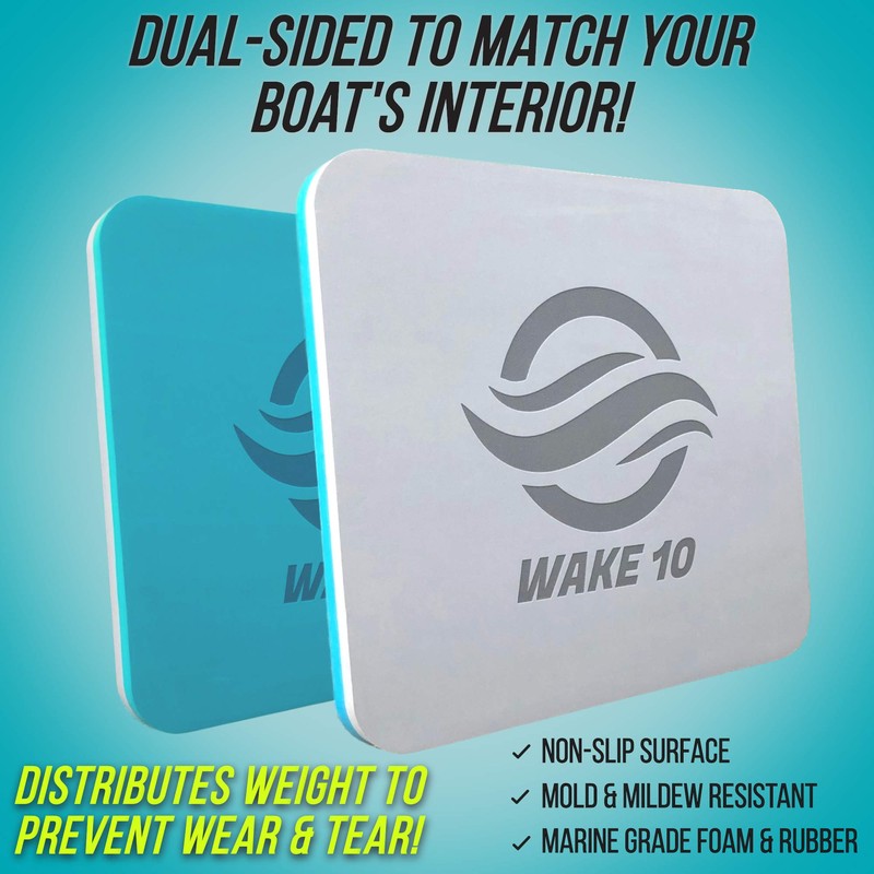 WAKE 10 Step Mat - Waterproof Boat Seat Protector -