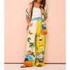 Women's Summer Print Two Piece Pajama Set Short Sleeve Outfits