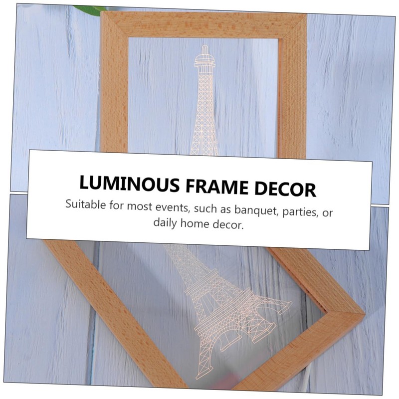 BIUDECO 1pc Creative LED Photo Frame Light Luminous Night Light