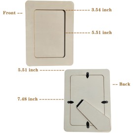 DIY Wood Picture Frames Unfinished Solid Wood Photo Frames 4 x 6 Wooden Picture Frame for Wood Crafts, DIY Painting Projects Stand 4x6 Wood Frames for Kids Adults School Home Activities 6 Pack