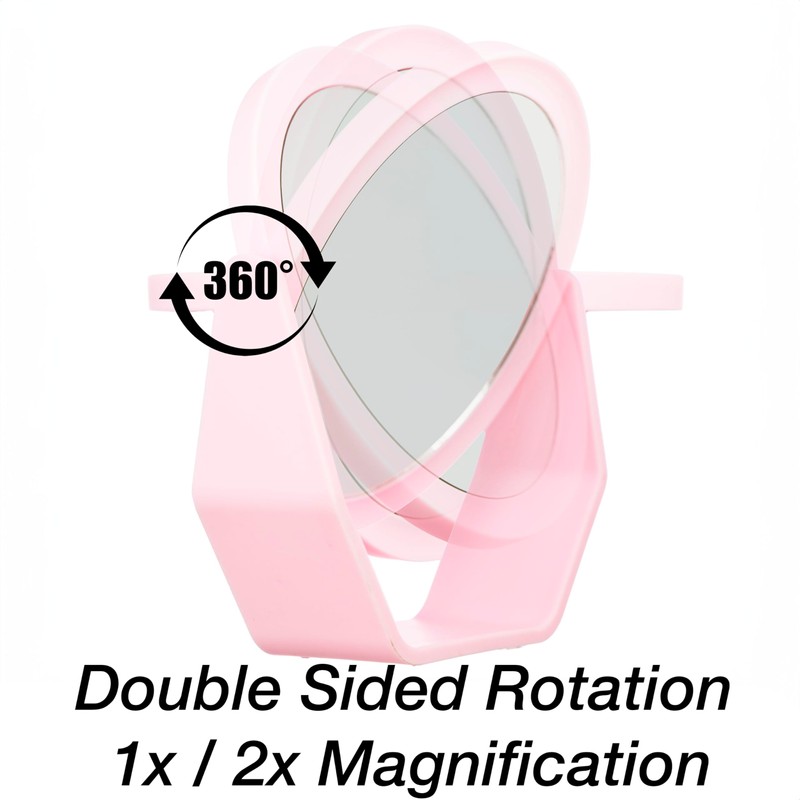 Expressions Premium Soft Touch Rotating Mirror with 1x/2x Magnification -