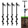 VASGOR 12” Ground Anchors (4pcs) Easy to Use with Drill,