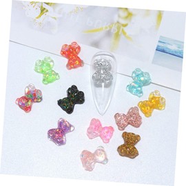 BIUDECO DIY 3D Cartoon Bear Nail Art Charms Rhinestones Manicure Decals for Creative Nail Decorations