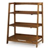 Mid Century Solid Wood Open Shelving Unit - Castanho Finish