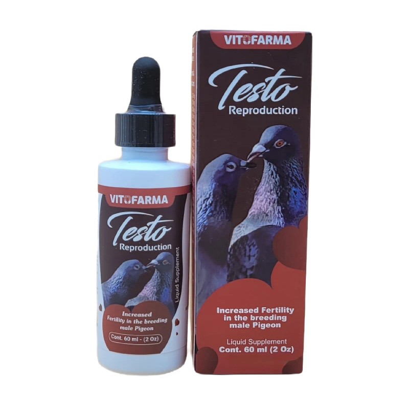VITOFARMA TESTO REPRODUCTION INCREASED FERTILITY- BREEDING SUPPLEMENT FOR PIGEON 60ML