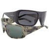 Black Flys Fly 4 LIfe Wrap-around Sunglass Shiny Black w/Smoke