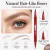 Eyebrow Pencil for Women, Dual-Ended Microblading Eyebrow Pen with 2-Fork