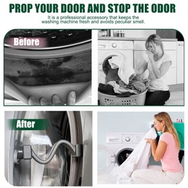 NICENICY Washer Door Prop, [Magnetic] Washer Door Prop to Keep Front Load Washer Door Open to Reduce Odor, 4 Inches Propped Open, Keep Door Ajar to Air and Prevent Damp, Grey