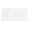 Toilet Water Tank Panel White ABS Squared Round Button Dual