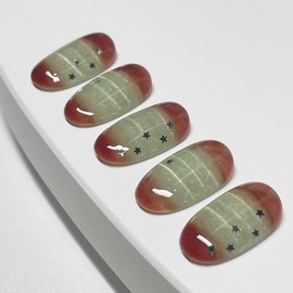 [My nails are full of kadaif!Dujokku Nail Tips - Square / [내 손톱에 두쫀쿠] 카다이프 가득 ! 두쫀쿠 네일팁 - 스퀘어