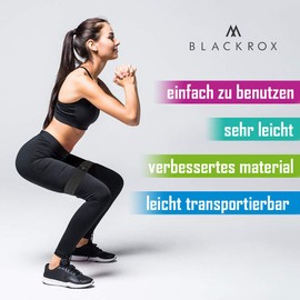 Blackrox Premium Fitness Band Abdominal Muscle, Legs, Buttocks and Hips Wide Band Made of Fabric Non-Slip Resistance Bands Exercise Band Loop Fitness Bands Intensive Workouts Gymnastics Band