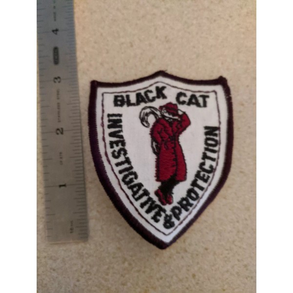 3 inch Black Cat Investigative and Protection Services Patch