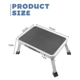 UNLRAE RV Step Stool,Car Accessories Adjustable Folding Step Stools with Non-Slip Platform,Camper Steps,Capacity Folding Portable Steps Ladder,Supports up to 500 lb,Fits Most RV,Trailers,Trucks,SUV