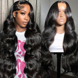 miear 13x6 Body Wave Lace Front Wigs Human Hair for Women 13x6 HD Lace Front Wigs Human Hair Pre Plucked Bleached Knots With Baby Hair 180 Density Body Wave Frontal Wig 26 Inch